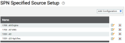 SPN Specified Source Setup screen